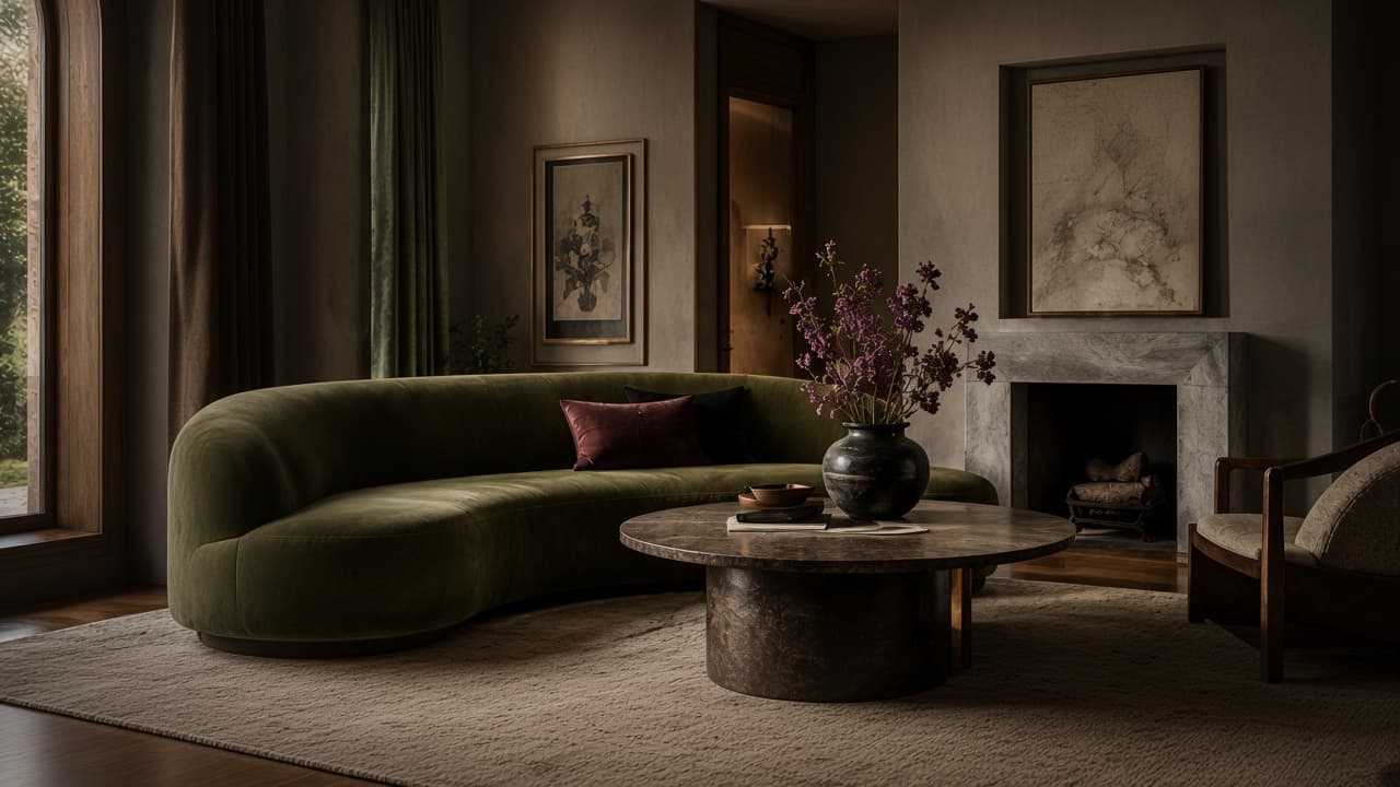 Living space with handmade Moroccan furniture