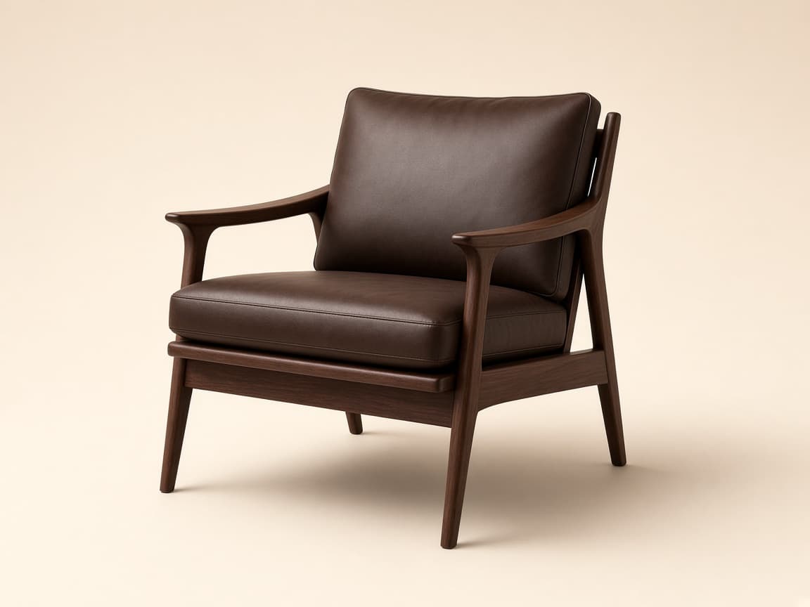 The Vale leather lounge chair