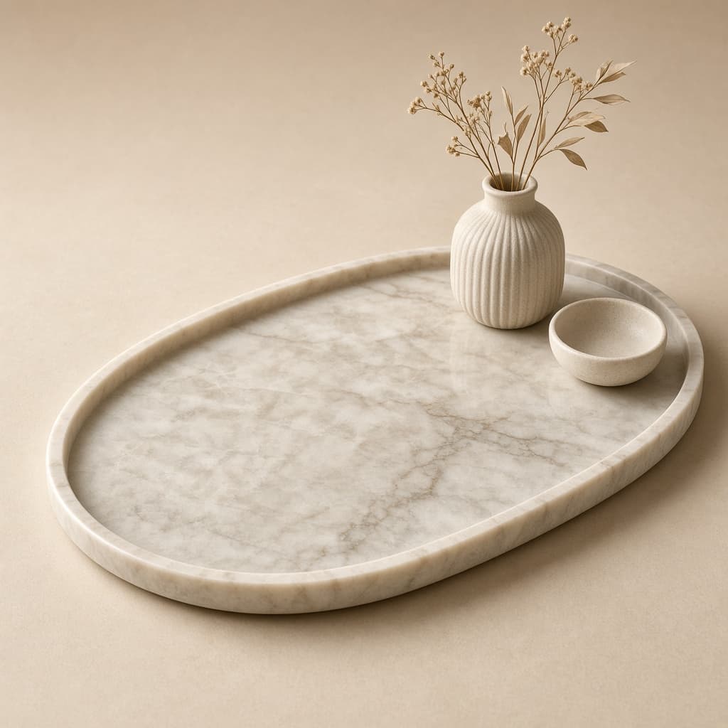 Marble serving tray