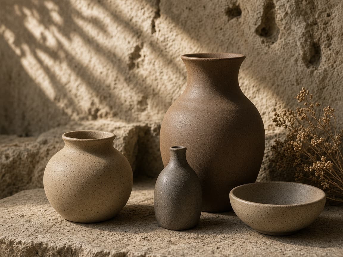 Ceramic vessels with natural patina