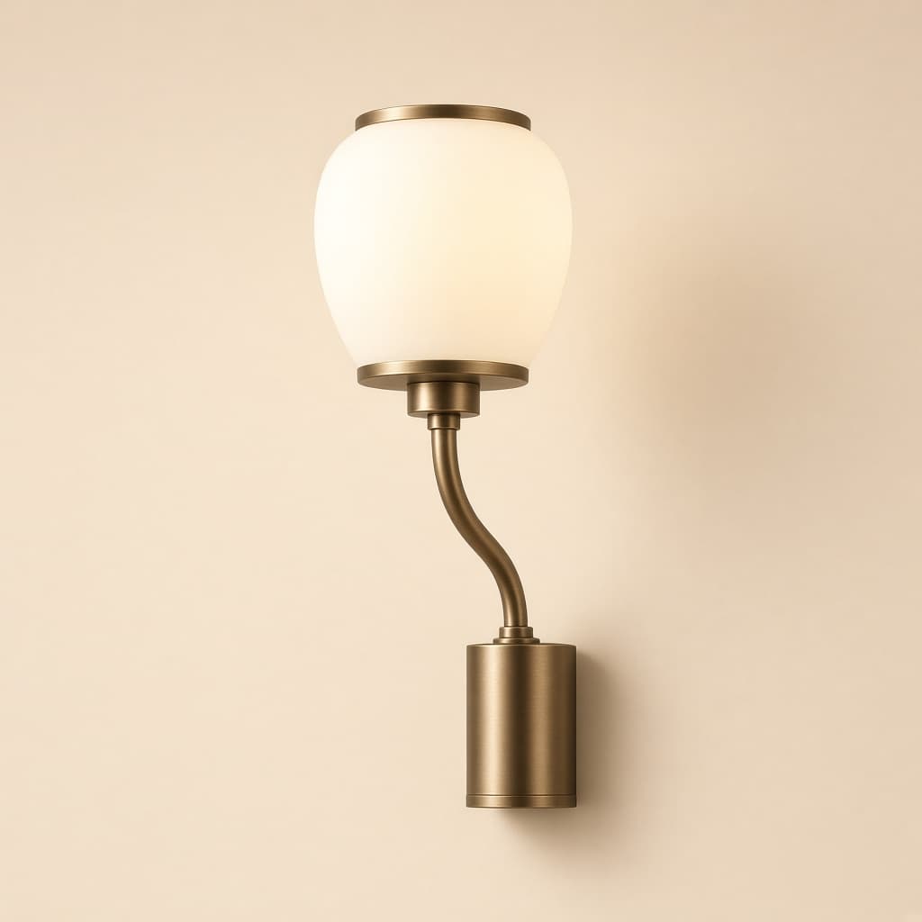 Bronze wall sconce with soft glow