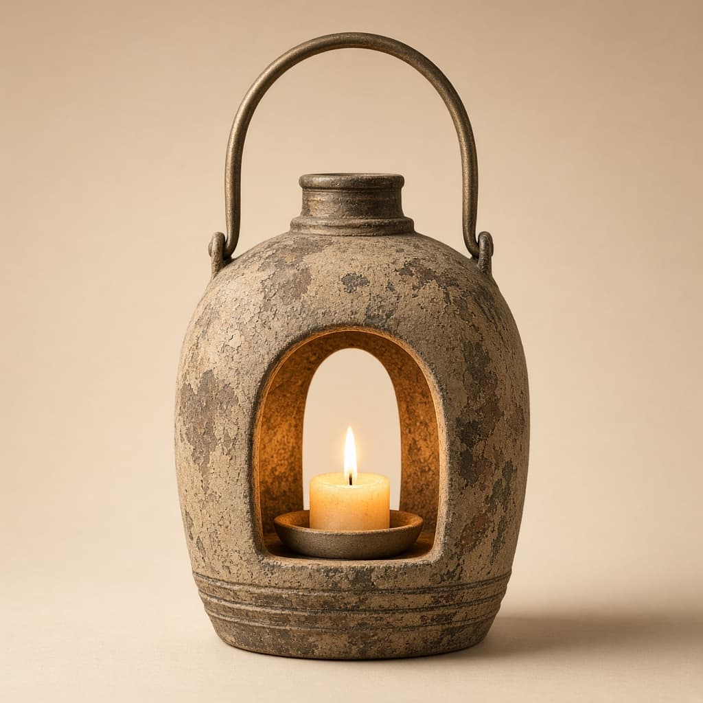 Ceramic outdoor lantern